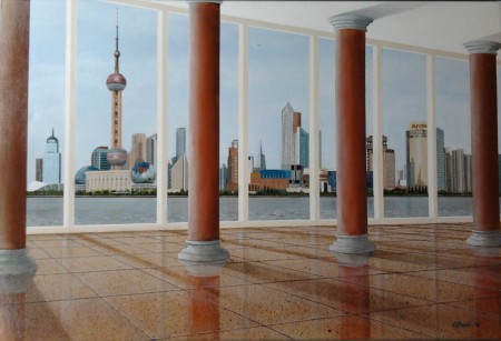 Shang Hai, 80 x 120 cm  Pariculier bezit